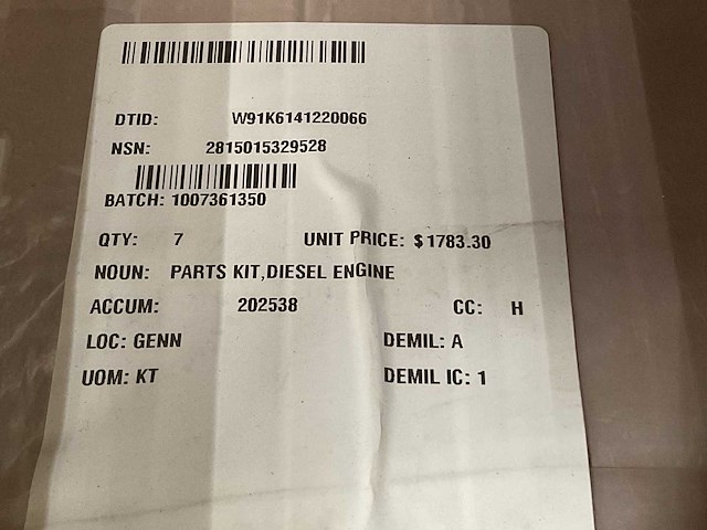 Parts kit diesel engine (5x) - afbeelding 4 van  4