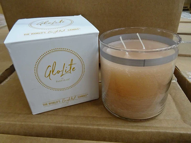 Partylite - g51x29 - glolite mulberry scented jar candle (84x) - afbeelding 1 van  2