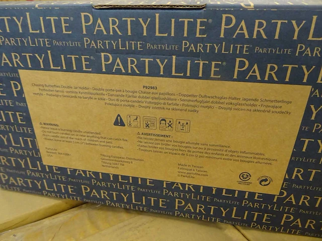 Partylite - p92983 - chasing butterflies double jar holder (42x) - afbeelding 2 van  3