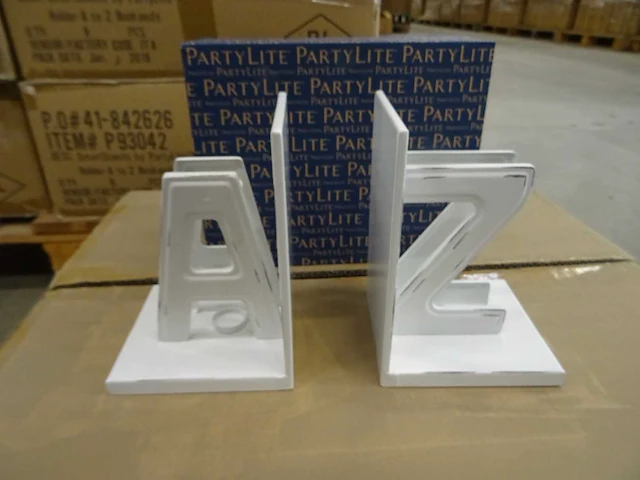 Partylite - p93042 - smartscents holder a-z bookends (528x) - afbeelding 1 van  4