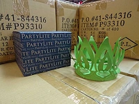 Partylite - p93310 - lotus jar holder - green (348x) - afbeelding 1 van  4