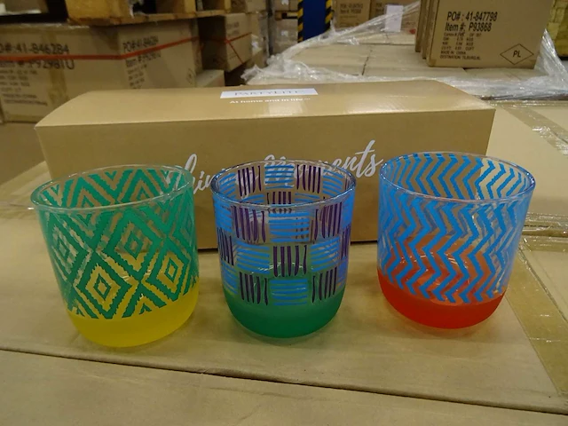 Partylite - p93441 - tribal chic tealight holder trio (120x) - afbeelding 1 van  3