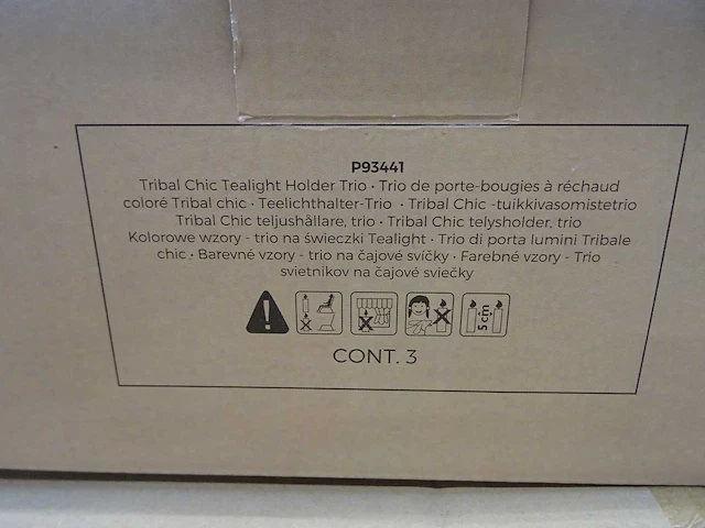 Partylite - p93441 - tribal chic tealight holder trio (60x) - afbeelding 2 van  3