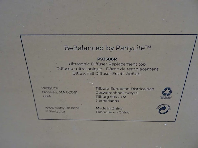 Partylite - p93506r - ultrasonic diffuser replacement top (264x) - afbeelding 2 van  3