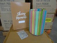 Partylite - p93628 - sugared stripes hurricane (64x) - afbeelding 1 van  6