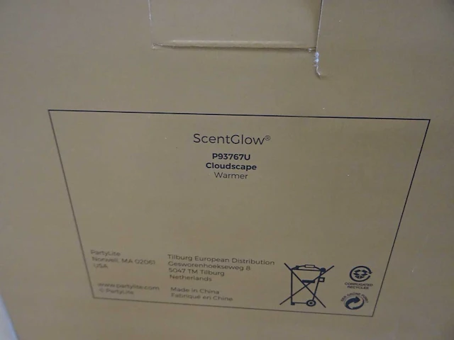 Partylite - p93767u - scentglow warmer - cloudscape (144x) - afbeelding 2 van  4