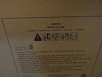 Partylite - p93773 - white curved lantern (96x) - afbeelding 2 van  4