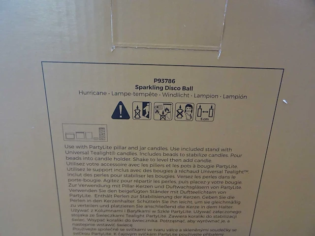 Partylite - p93786 - sparkling disco ball hurricane (72x) - afbeelding 5 van  7