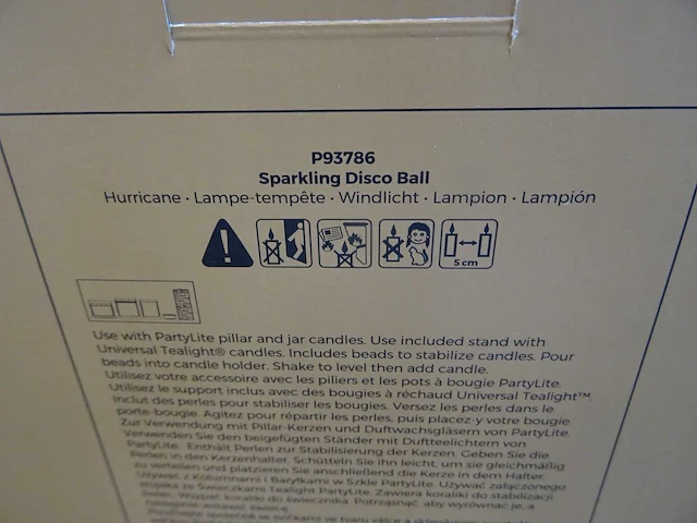 Partylite - p93786 - sparkling disco ball hurricane (72x) - afbeelding 3 van  5
