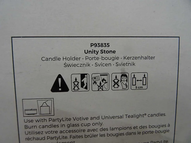 Partylite - p93835 - unity marble stone candle holder (216x) - afbeelding 2 van  4