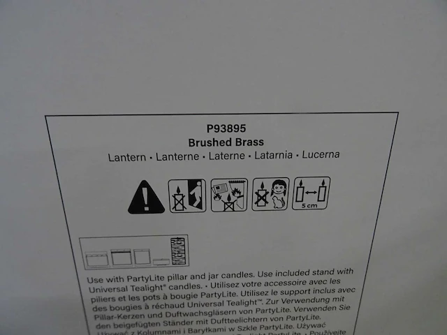 Partylite - p93895 - brushed brass lantern (64x) - afbeelding 4 van  6