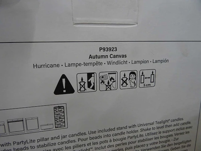 Partylite - p93923 - autumn canvas hurricane (144x) - afbeelding 4 van  6