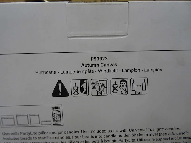 Partylite - p93923 - autumn canvas hurricane (80x) - afbeelding 4 van  7