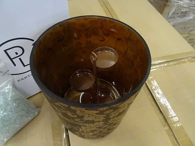 Partylite - p93923 - autumn canvas hurricane (96x) - afbeelding 2 van  6