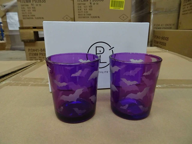 Partylite - p93938 - bats-in-flight tealight/votive holder pair (324x) - afbeelding 1 van  3