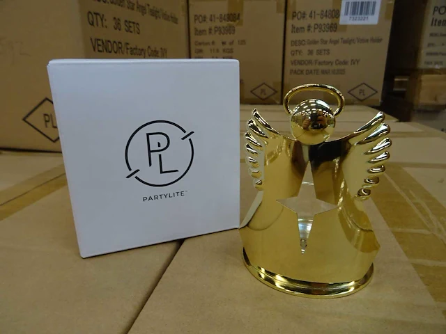 Partylite - p93969 - golden star angel tealight/votive holder (252x) - afbeelding 1 van  4