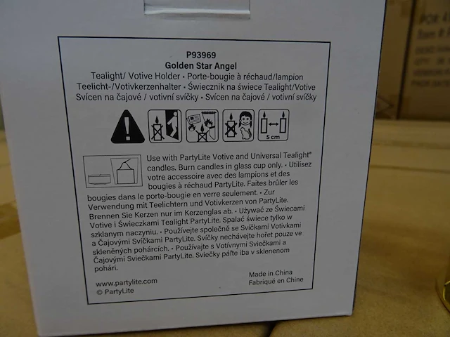 Partylite - p93969 - golden star angel tealight/votive holder (756x) - afbeelding 3 van  5