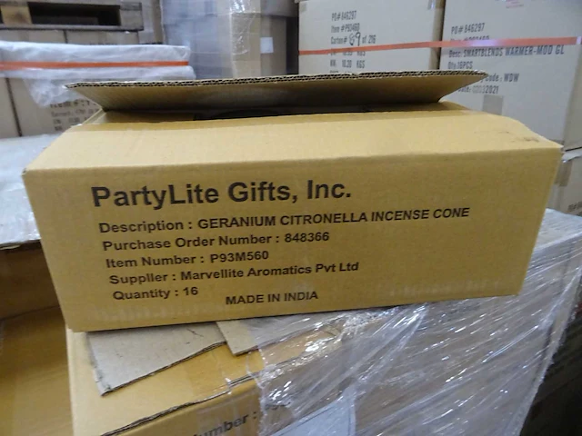 Partylite - p93m560 - geranium citronella incense cones (480x) - afbeelding 2 van  2