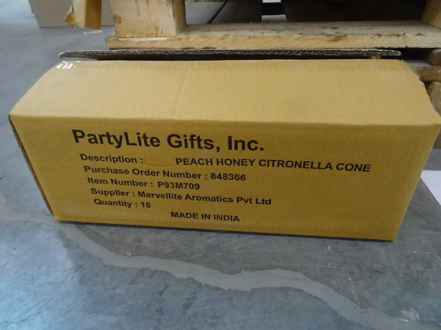 Partylite - p93m709 - peach honey citronella incense cones (240x) - afbeelding 2 van  2