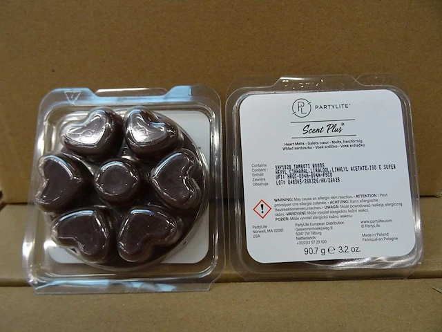 Partylite - shy1020 - tamboti woods scent plus heart melts (300x) - afbeelding 1 van  2