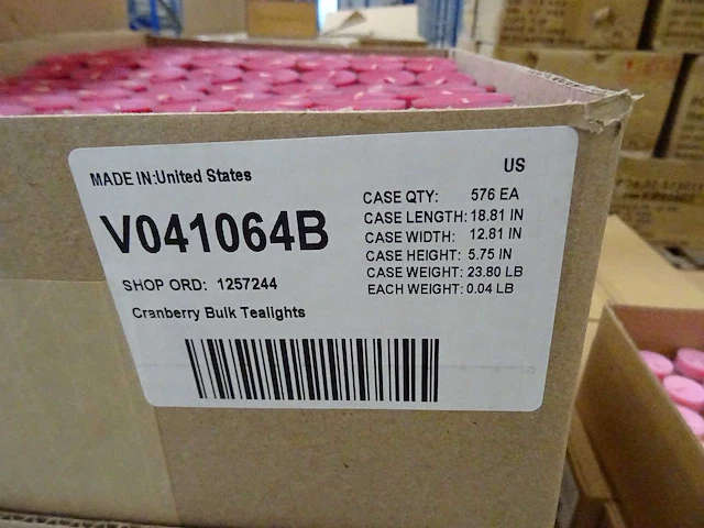 Partylite - v041064b - cranberry tealight (5760x) - afbeelding 3 van  3