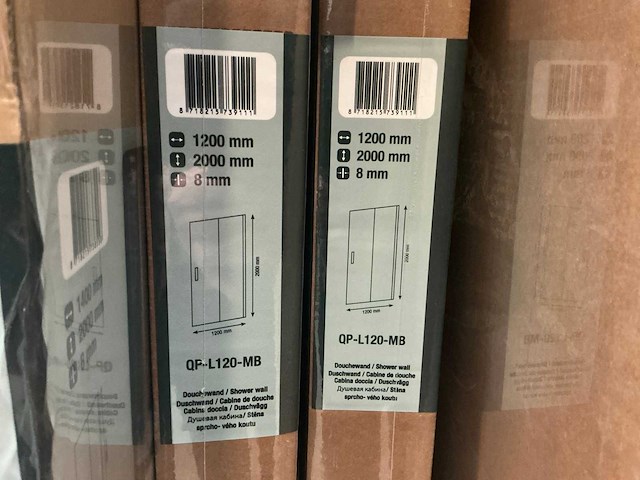 Pasa cuadra qp-l120-mb douche nisdeur - afbeelding 2 van  3
