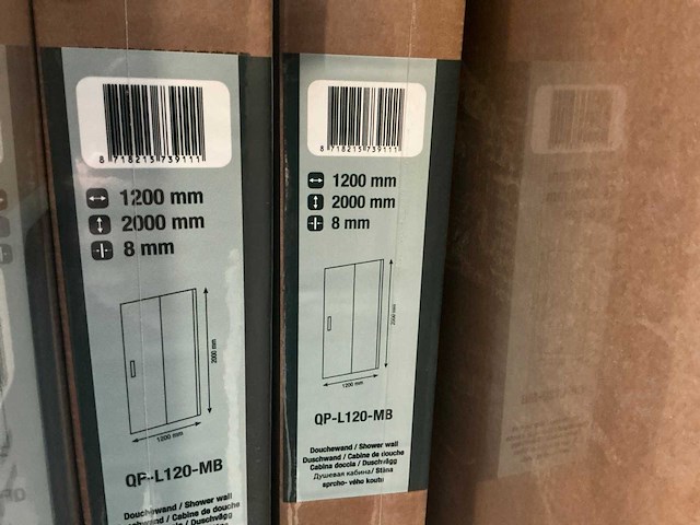 Pasa cuadra qp-l120-mb douche nisdeur - afbeelding 2 van  3