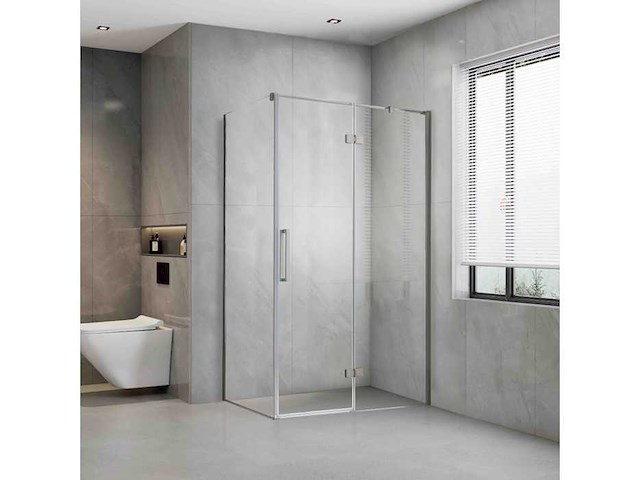 Pasa qp-p80-mb douche zijwand 80cm (2x) - afbeelding 1 van  3