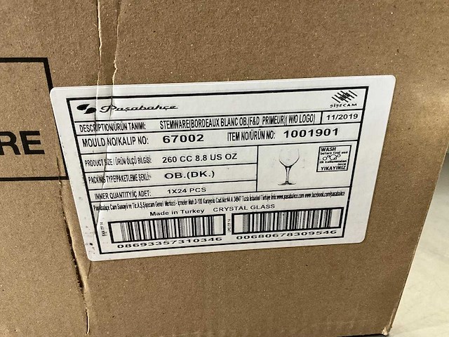 Pasabahce - bordeaux primeur - doos wijnglazen (4x) - afbeelding 3 van  3