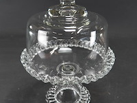 Pasabahce patisserie kristallen taartplateau met stolp - afbeelding 1 van  5