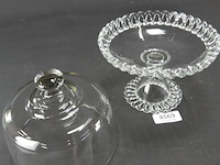 Pasabahce patisserie kristallen taartplateau met stolp - afbeelding 3 van  5