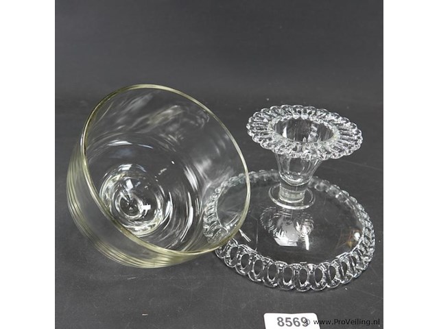 Pasabahce patisserie kristallen taartplateau met stolp - afbeelding 4 van  5