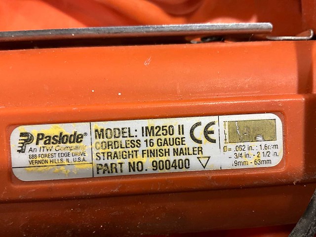 Paslode im250ii spijkerpistool - afbeelding 9 van  10