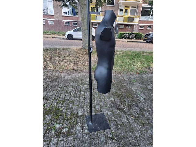Paspop, bovenlijf op standaard, grijs/antraciet - afbeelding 4 van  4
