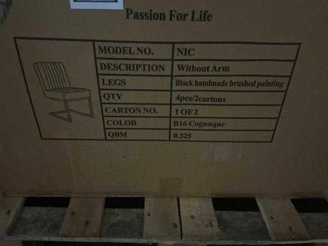 Passion for life nic eetkamerstoel (4x) - afbeelding 4 van  5