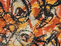 Pastel op papier, theo wolvecamp, abstracte compositie "cobra" - afbeelding 3 van  6