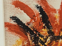 Pastel op papier, theo wolvecamp, abstracte compositie "cobra" - afbeelding 6 van  6