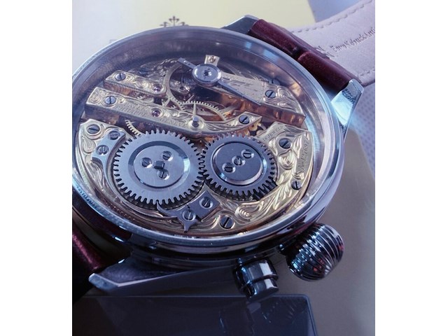 Patek philippe horologisch kunstwerk - polshorloge met antiek uurwerk serienummer 127697 - afbeelding 2 van  12