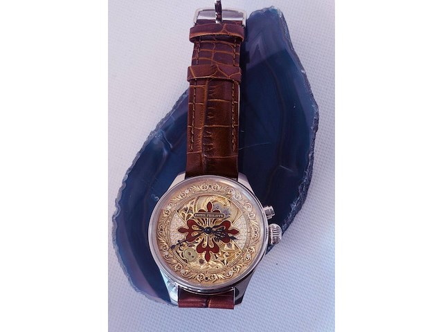 Patek philippe horologisch kunstwerk - polshorloge met antiek uurwerk serienummer 127697 - afbeelding 10 van  12