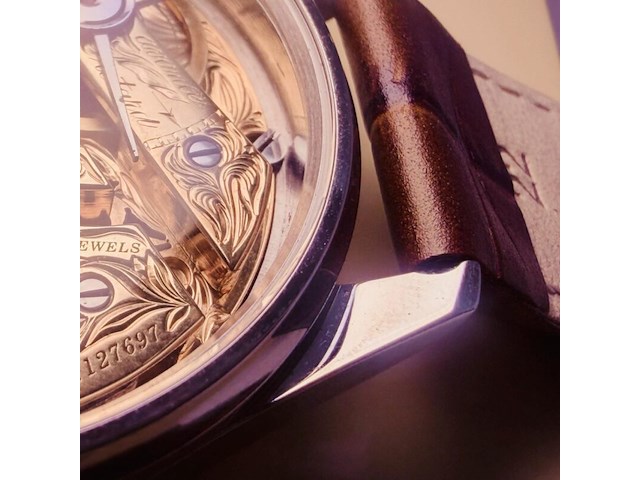 Patek philippe horologisch kunstwerk - polshorloge met antiek uurwerk serienummer 127697 - afbeelding 12 van  12