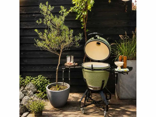 Patton - premium kamado 21 inch olijfgroen ( 55cce322) - houtskool bbq - afbeelding 12 van  12