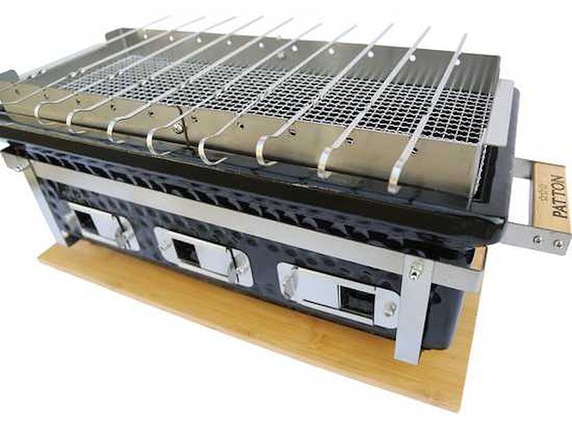 Patton japanese shichirin grill rechthoek large (55cce510) - afbeelding 3 van  16