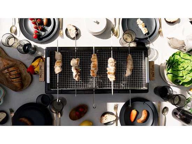 Patton japanese shichirin grill rechthoek large (55cce510) - afbeelding 7 van  9