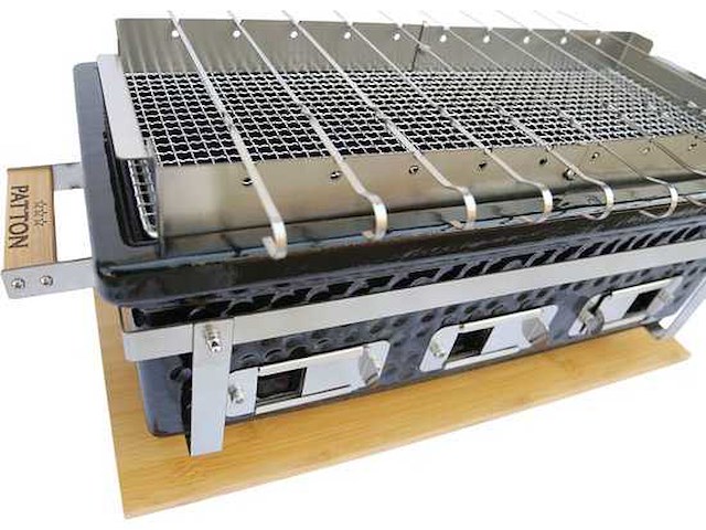 Patton japanese shichirin grill rechthoek large (55cce510) - afbeelding 3 van  16