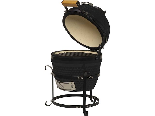 Patton kamado houtskool bbq 13inch mat zwart (55cce184) - afbeelding 4 van  5
