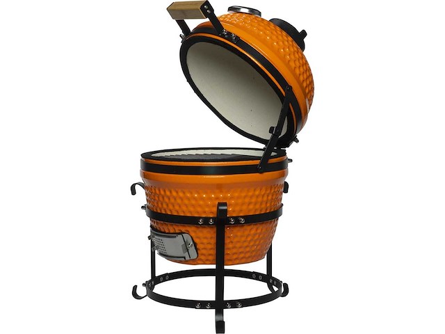 Patton kamado houtskool bbq 13inch oranje (55cce180) - afbeelding 4 van  5