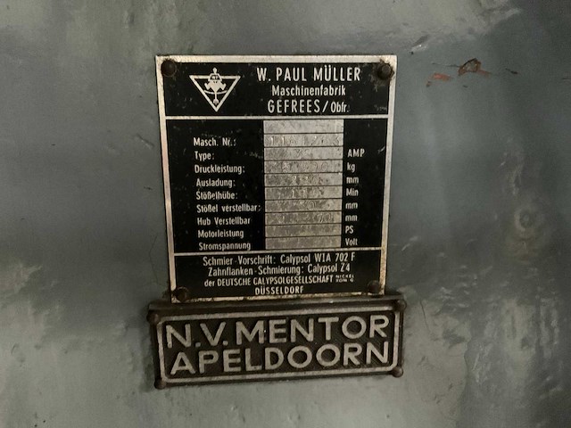 Paul müller 35 tons excenterpers - afbeelding 5 van  5