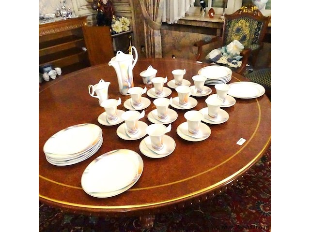 Paul wunderlich voor rosenthal. theeservies uit de mythos-serie. jaren 80/90. - afbeelding 2 van  5