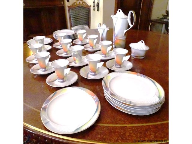 Paul wunderlich voor rosenthal. theeservies uit de mythos-serie. jaren 80/90. - afbeelding 3 van  5