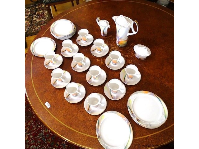 Paul wunderlich voor rosenthal. theeservies uit de mythos-serie. jaren 80/90. - afbeelding 4 van  5